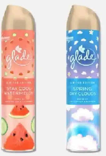 One Stop Glade Stay Cool Watermelon 300ml, Glade Spring Day Clouds 300ml offer