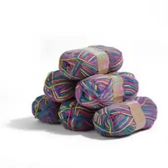 Home Bargains Crafty things: printed yarn - multi/coloured (case of 6) offer