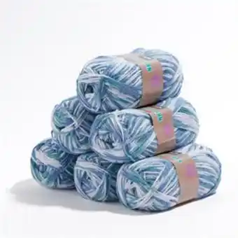 Home Bargains Crafty things: printed yarn 50g - multi/ocean (case of 6) offer