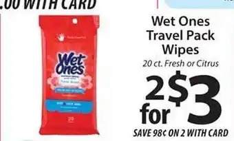 Lidl Wet Ones Travel Pack Wipes offer