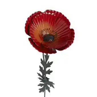 Home Bargains Jardin perfect garden: metal poppy stake - red offer