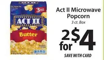 Lidl Act II Microwave Popcorn offer