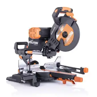 Machine Mart Evolution r255sms-db+ pro-pack 255mm double bevel sliding mitre saw with multi-material cutting 230v offer