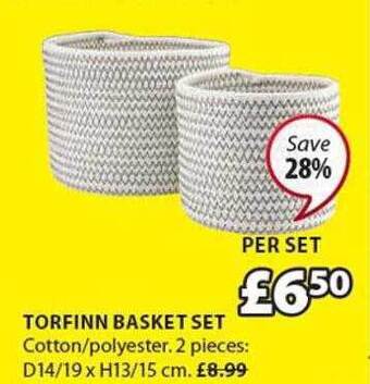 JYSK Torfinn Basket Set offer
