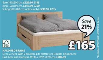 JYSK Hald Bed Frame offer