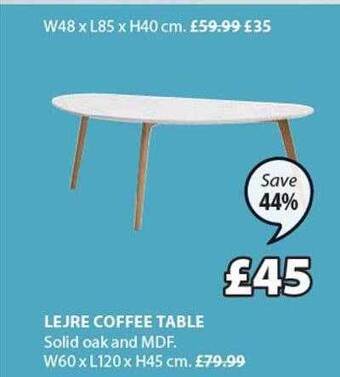 JYSK Lejre Coffee Table offer