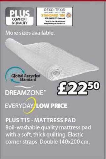 JYSK Plus T15 Mattress Pad offer