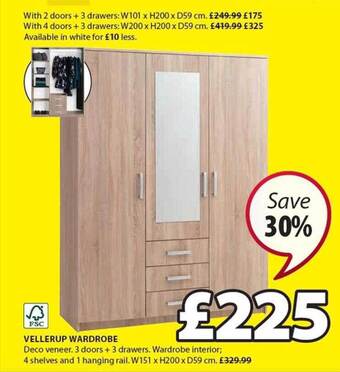 JYSK Vellerup Wardrobe offer