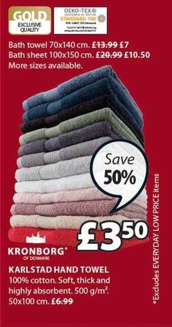 JYSK Karlstad Hand Towel offer