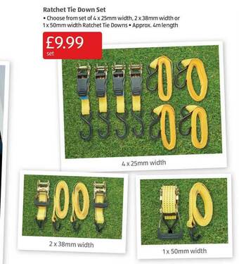 Aldi Ratchet Tie Down Set offer