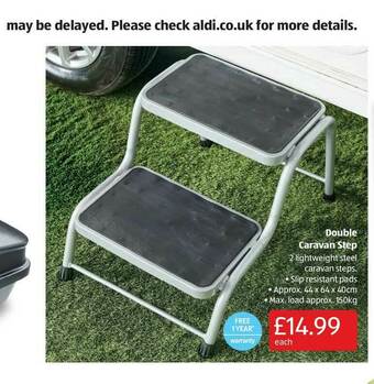 Aldi Double Caravan Step offer