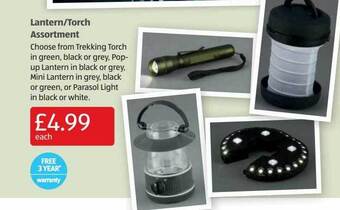 Aldi Lantern Torch Assortment offer