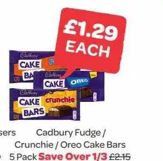Spar Cadbury Fudge Crunchie Oreo Cake Bars offer