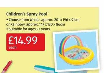 Aldi Children's Spray Pool offer