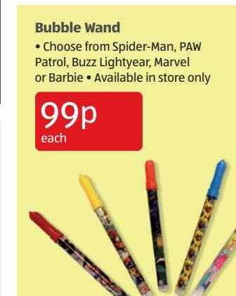 Aldi Bubble Wand offer