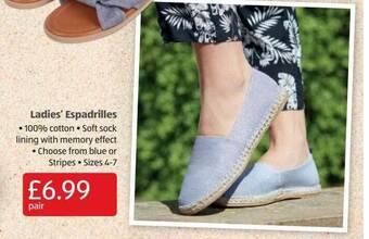 Aldi Ladies' Espadrilles offer