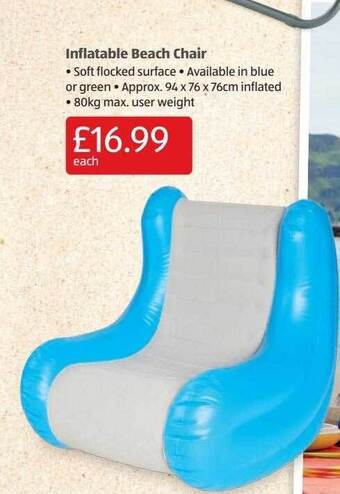 Aldi Inflatable Beach Chair offer