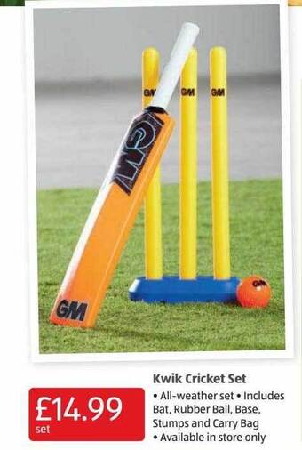 Aldi Kwik Cricket Set offer