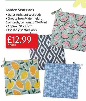 Aldi Garden Seat Pads offer