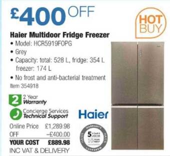 Costco Haier Multidoor Fridge Freezer offer