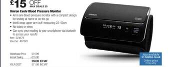 Costco Omron Evolv Blood Pressure Monitor offer