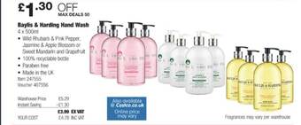 Costco Baylis & Harding Hand Wash offer
