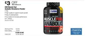 Costco Usn Muscle Fuel Anabolic Strawberry Powder offer