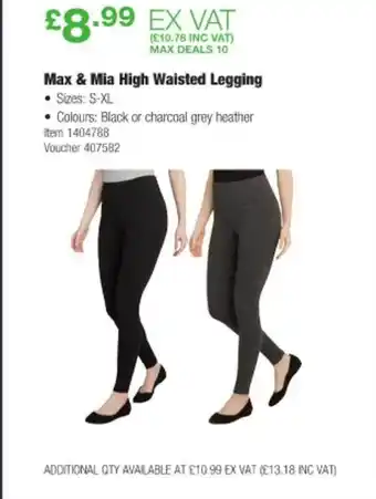 Costco Max & Mia High Waisted Legging offer