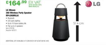 Costco Lg Xboom 360 Wireless Party Speaker Rp4.dgbrllk offer