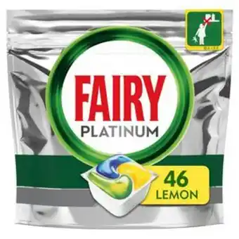 Sainsbury's Fairy platinum dishwasher tablets lemon x46 offer