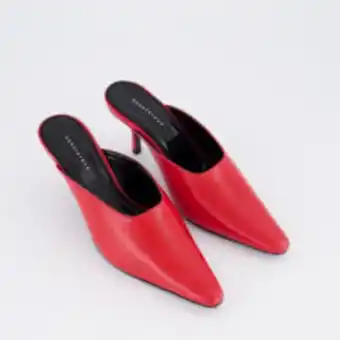 TK Maxx Red leather heeled shoes offer