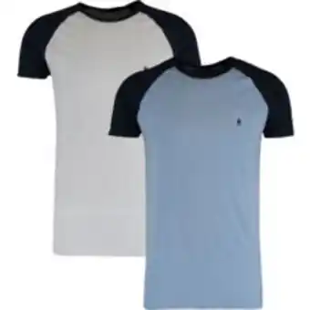 TK Maxx Two pack blue & white colour block t shirts offer