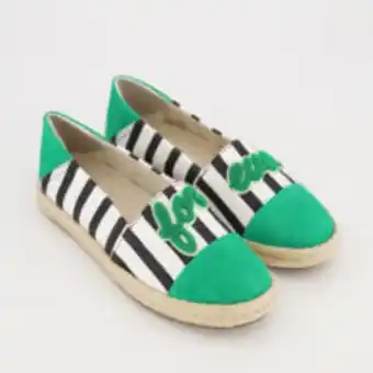 TK Maxx Green & stripe patterned espadrille shoes offer