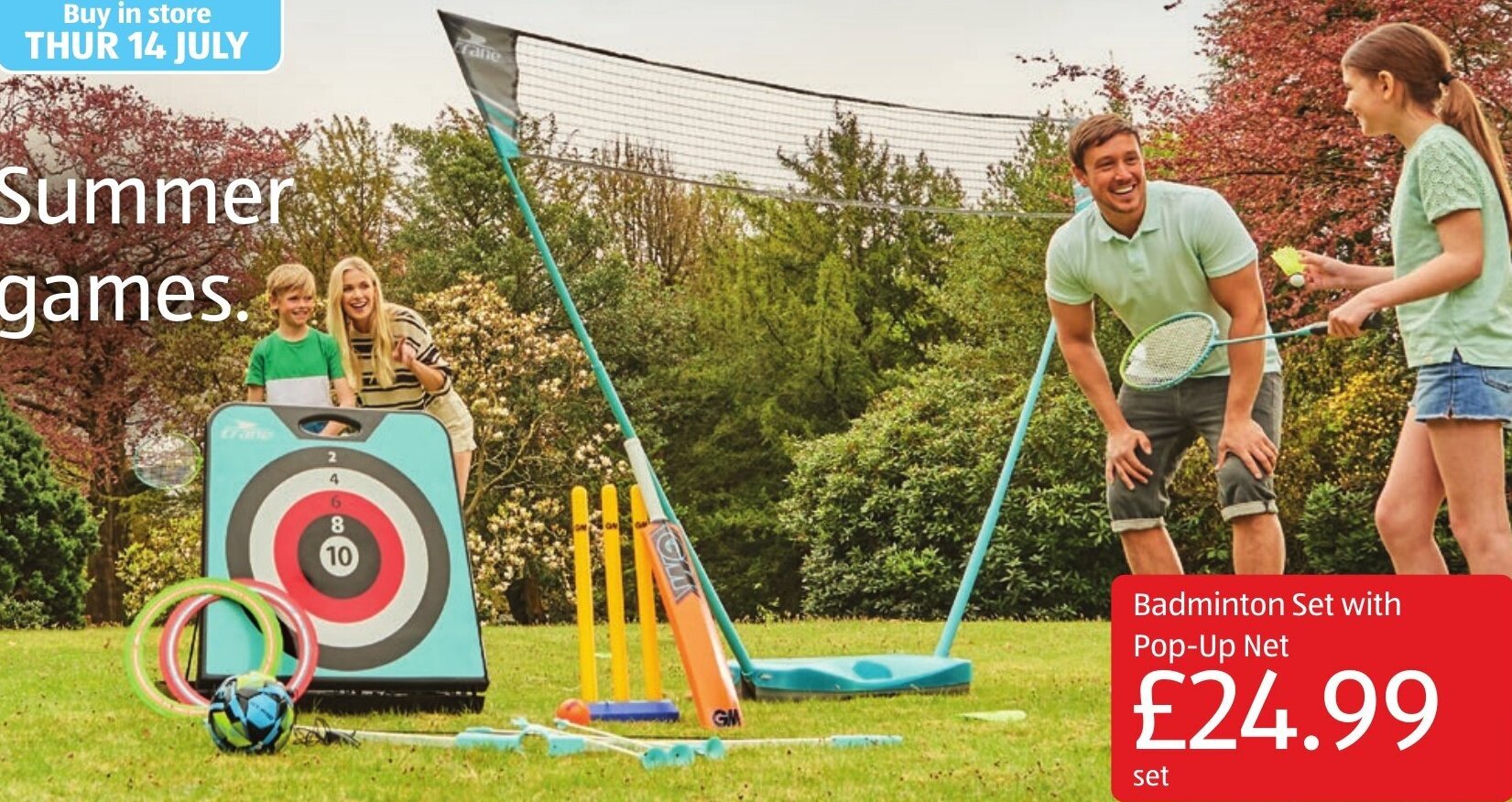 Badminton Set With PopUp Net offer at Aldi