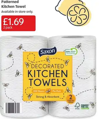 Aldi Patterned Kitchen Towel offer
