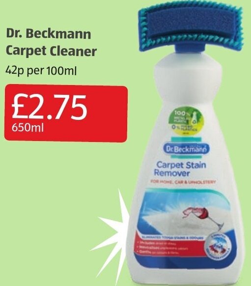 Dr. Beckmann Carpet Cleaner 650ml offer at Aldi