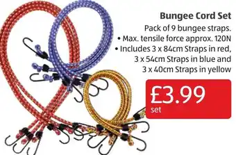 Aldi Bungee Cord Set offer