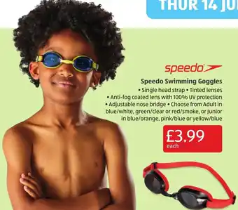 Aldi Speedo Swimming Goggles offer