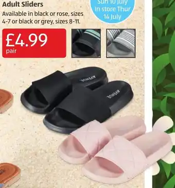 Aldi Adult Sliders offer