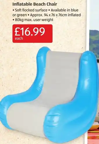 Aldi Inflatable Beach Chair offer