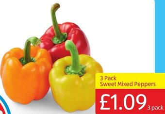 Aldi 3 Pack Sweet Mixed Peppers offer