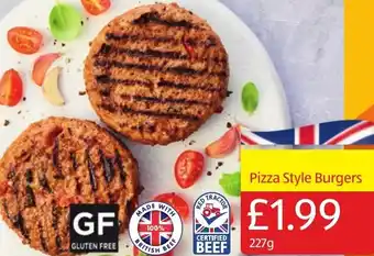 Aldi Pizza Style Burgers 227g offer