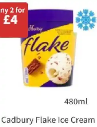 Asda Cadbury Flake Ice Cream 480ml offer