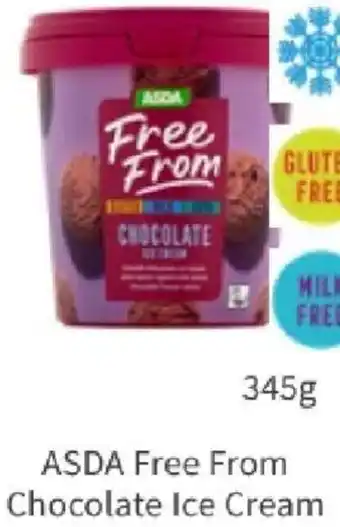 Asda ASDA Free From Chocolate Ice Cream 345g offer