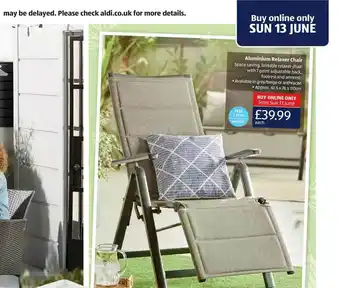 Aldi Aluminium Relaxer Chair offer
