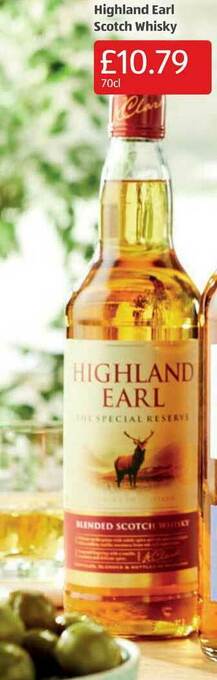 Aldi Highland Earl Scotch Whisky offer