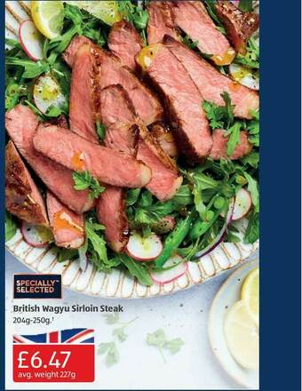 Aldi British Wagyu Sirloin Steak offer