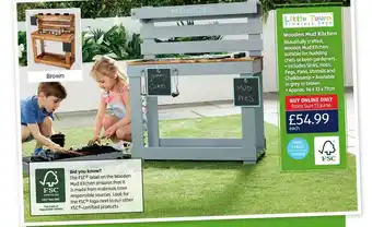 Aldi Wooden Mud Kitchen Little Town Timeless Toys offer