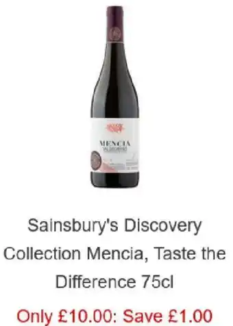 Sainsbury's Sainbury's Discovery Collection Menica, Taste The Difference 75cl offer