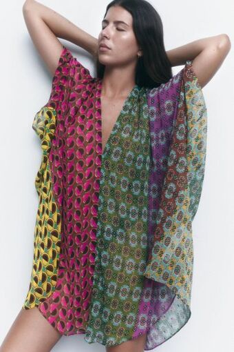 ZARA Short printed kaftan offer